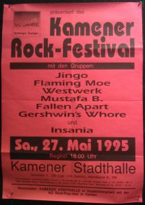 1995 Plakat Rockfestival Kamen Stadthalle