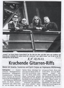 2002 Live-Review Ruhr Nachrichten (12.04.2002)